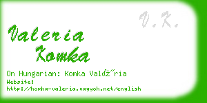 valeria komka business card